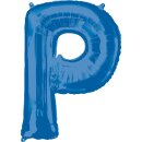 Anagram Folienballon Buchstabe P Blau Folie 86cm-1St