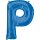 Anagram Folienballon Buchstabe P Blau Folie 86cm-1St