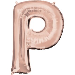 Anagram Folienballon Buchstabe P Rosegold Folie 86cm-1St