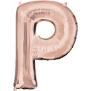 Anagram Folienballon Buchstabe P Rosegold Folie 86cm-1St
