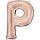 Anagram Folienballon Buchstabe P Rosegold Folie 86cm-1St