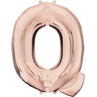 Anagram Folienballon Buchstabe Q Rosegold Folie 86cm-1St