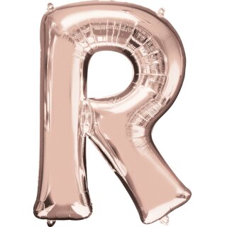 Anagram Folienballon Buchstabe R Rosegold Folie 86cm-1St