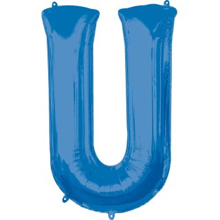 Luftballon Buchstabe U Blau Folie ca 86cm