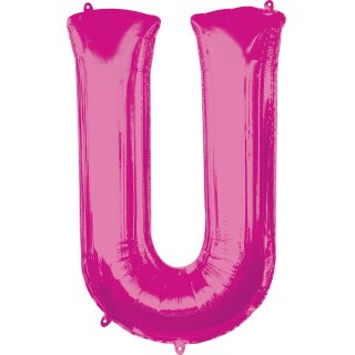 Anagram Folienballon Buchstabe U Pink Folie 86cm-1St