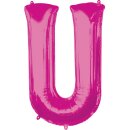 Anagram Folienballon Buchstabe U Pink Folie 86cm-1St