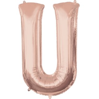 Anagram Folienballon Buchstabe U Rosegold Folie 86cm-1St