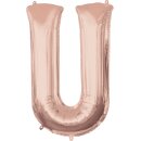 Anagram Folienballon Buchstabe U Rosegold Folie 86cm-1St