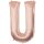 Anagram Folienballon Buchstabe U Rosegold Folie 86cm-1St