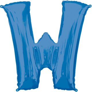 Anagram Folienballon Buchstabe W Blau Folie 86cm-1St
