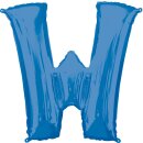 Anagram Folienballon Buchstabe W Blau Folie 86cm-1St
