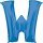 Anagram Folienballon Buchstabe W Blau Folie 86cm-1St