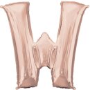 Anagram Folienballon Buchstabe W Rosegold Folie 86cm-1St