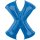 Anagram Folienballon Buchstabe X Blau Folie 86cm-1St