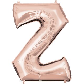 Anagram Folienballon Buchstabe Z Rosegold Folie 86cm-1St