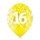 6 Luftballons Zahl 16 Mix ø30cm