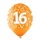 6 Luftballons -Zahl 16- Mix ø30cm