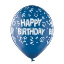 Belbal Premium Luftballon Happy Birthday ø30cm bunt klar-6St