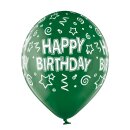 Belbal Premium Luftballon Happy Birthday ø30cm bunt klar-6St