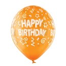 Belbal Premium Luftballon Happy Birthday ø30cm bunt klar-6St