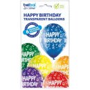 Belbal Premium Luftballon Happy Birthday ø30cm bunt klar-6St