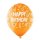 6 Luftballons Happy Birthday Bunt ø30cm
