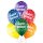 Belbal Premium Luftballon Happy Birthday ø30cm bunt klar-6St