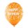 Belbal Premium Luftballon Happy Birthday ø30cm bunt klar-6St