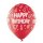 Belbal Premium Luftballon Happy Birthday ø30cm bunt klar-6St