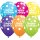 Belbal Premium Luftballon Happy Birthday ø30cm bunt klar-6St