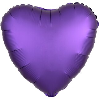 Anagram Folienballon Herz Violett Satin  ø45cm unverpackt-1St