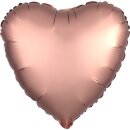 Anagram Folienballon Herz Rosegold Satin  ø45cm-1St