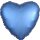 Anagram Folienballon Herz Blau Azur Satin  ø45cm-1St