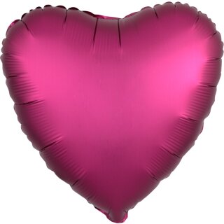 Anagram Folienballon Herz Pink Satin  ø45cm-1St