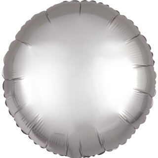 Anagram Folienballon Silber Satin ø45cm unverpackt-1St