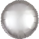 Luftballon Silber Platinum Satin Folie ø45cm