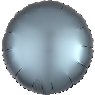 Anagram Folienballon Blau-Stahlblau Satin ø45cm unverpackt-1St