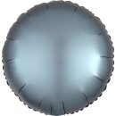 Anagram Folienballon Blau-Stahlblau Satin ø45cm...