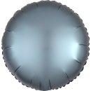Luftballon Blau Stahl Satin Folie ø45cm