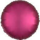 Luftballon Burgund Satin Folie &oslash;45cm