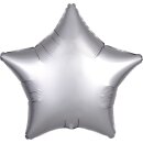Anagram Folienballon Stern Silber Platinum Satin...