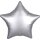 Anagram Folienballon Stern Silber Platinum Satin ø45cm-1St