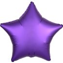 Sternballon Violett Satin Folie &oslash;45cm