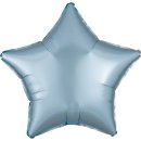 Sternballon Blau Stahl Satin Folie ø45cm