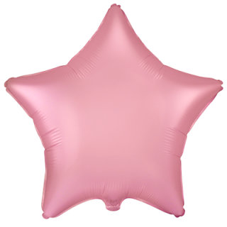 Anagram Folienballon Stern Rosa Satin ø45cm unverpackt-1St