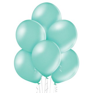 100 Luftballons Grün-Hellgrün Metallic ø23cm