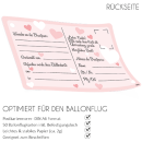 luftballonsDE Ballonflugkarte Frisch verheiratet Herz Rosenblätter rot-50St