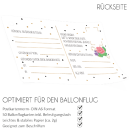 luftballonsDE Ballonflugkarte Wedding Blumen-50St
