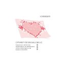 50 Ballonflugkarten FRISCH VERHEIRATET Herz rosa
