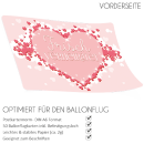 luftballonsDE Ballonflugkarte Frisch verheiratet Herz...